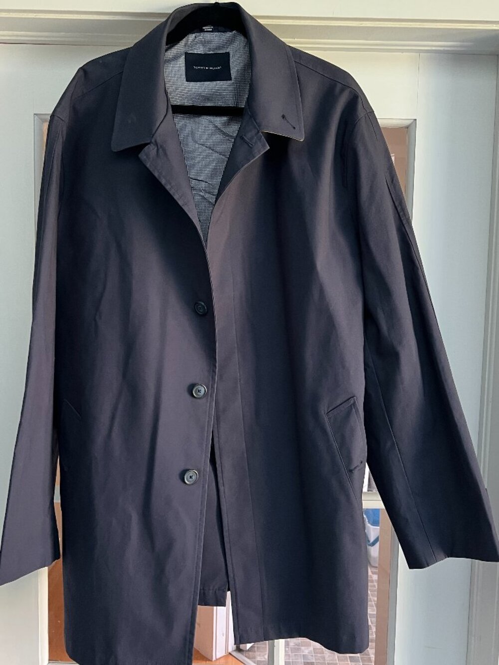 Tommy Hilfiger Men’s Cotton Coat XXL Blue Classic Button Jacket 52R